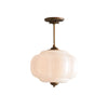 Vintage Glass Ceiling Light – Elegant Semi-Flush Lighting