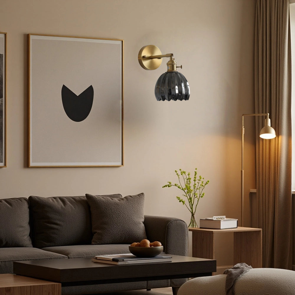 Gilded Tulip Bud Wall Light for Classic Interiors