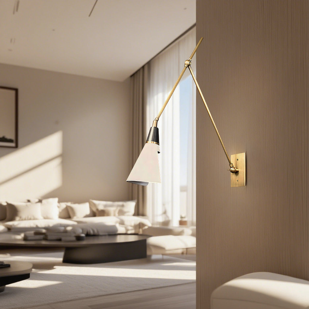 Richtbare wandlamp - Matzwarte hallamp