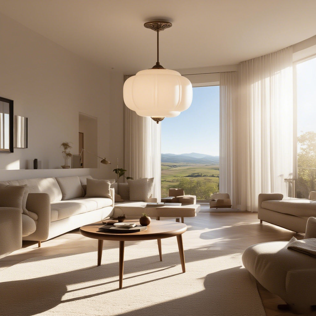 Vintage Glass Ceiling Light – Elegant Semi-Flush Lighting