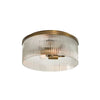 Elegant Ribbed Glass Ceiling Lamp
