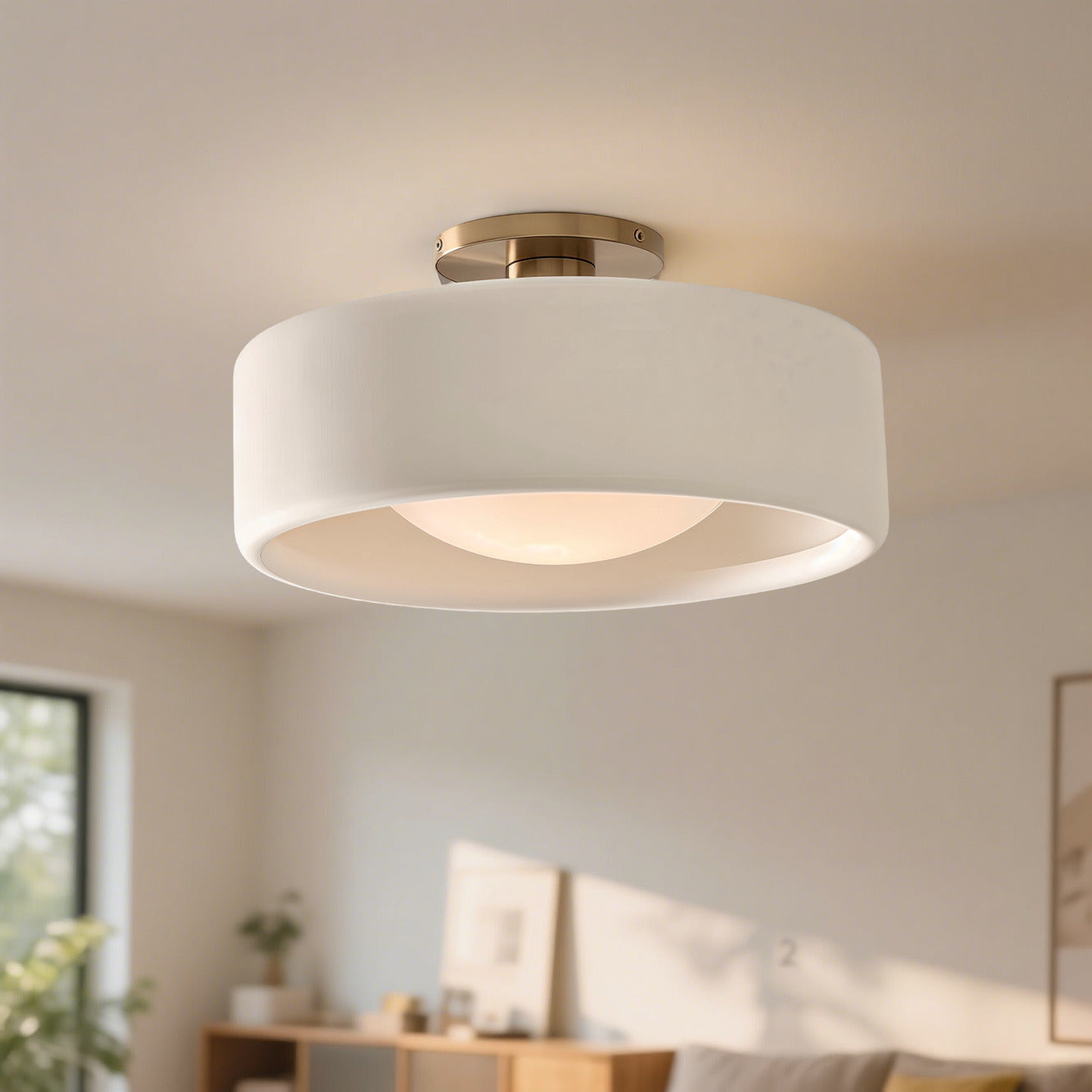 Elegant Porcelain Ceiling Lamp