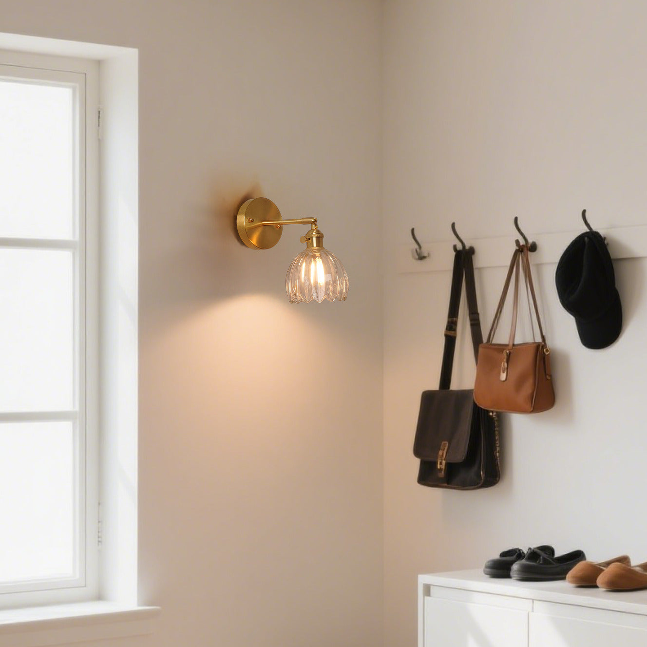 Gilded Tulip Bud Wall Light for Classic Interiors