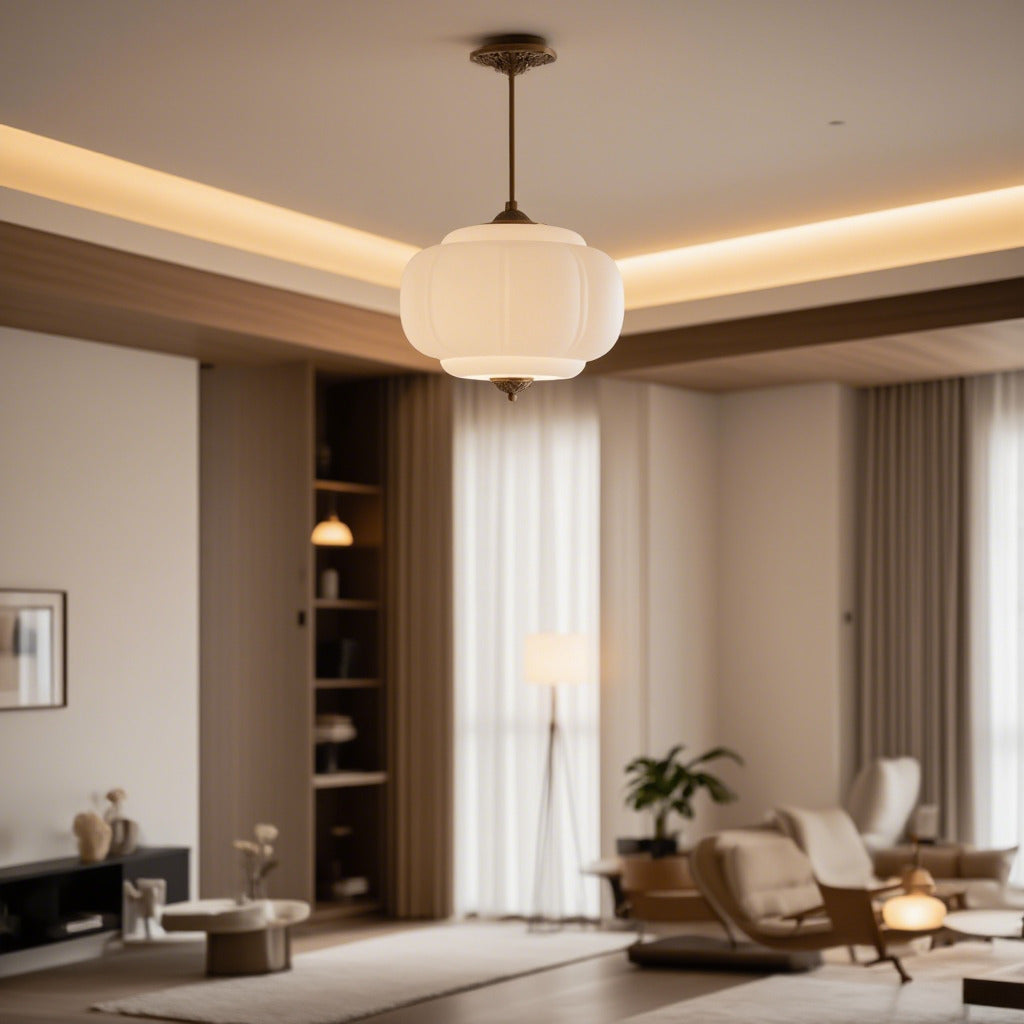 Vintage Glass Ceiling Light – Elegant Semi-Flush Lighting