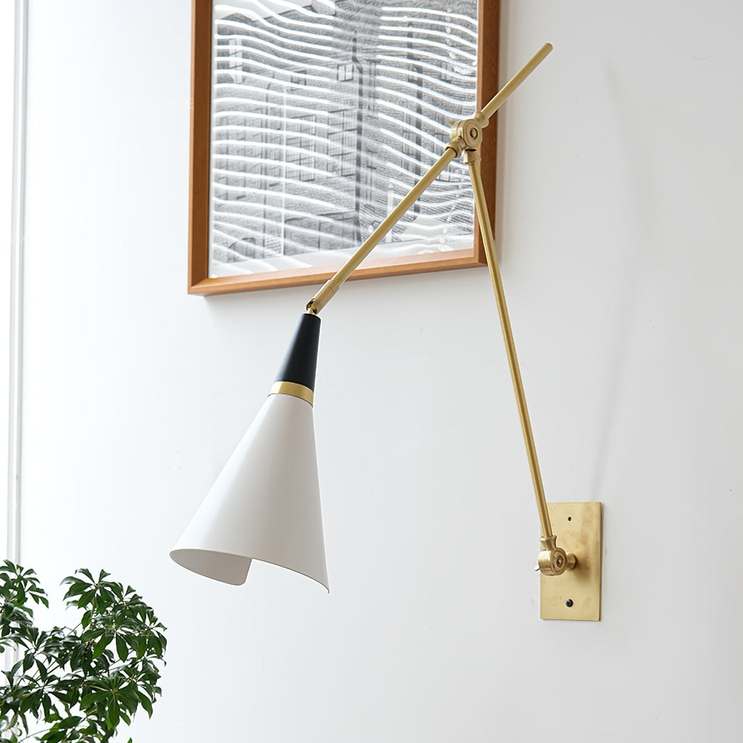 Modern Magari Rocker Arm Wall Lamp – Minimalist Glow for Bedroom or Hallway