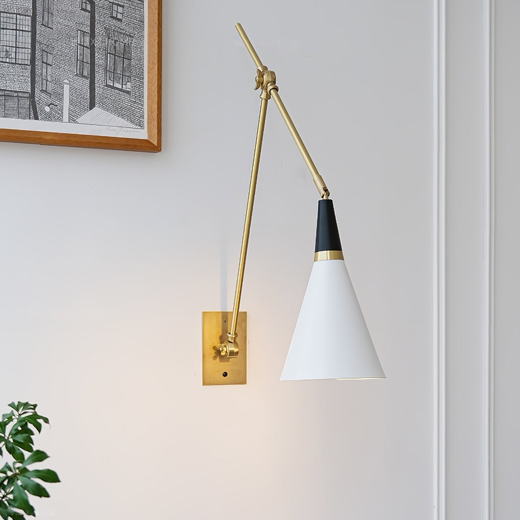 Modern Magari Rocker Arm Wall Lamp – Minimalist Glow for Bedroom or Hallway