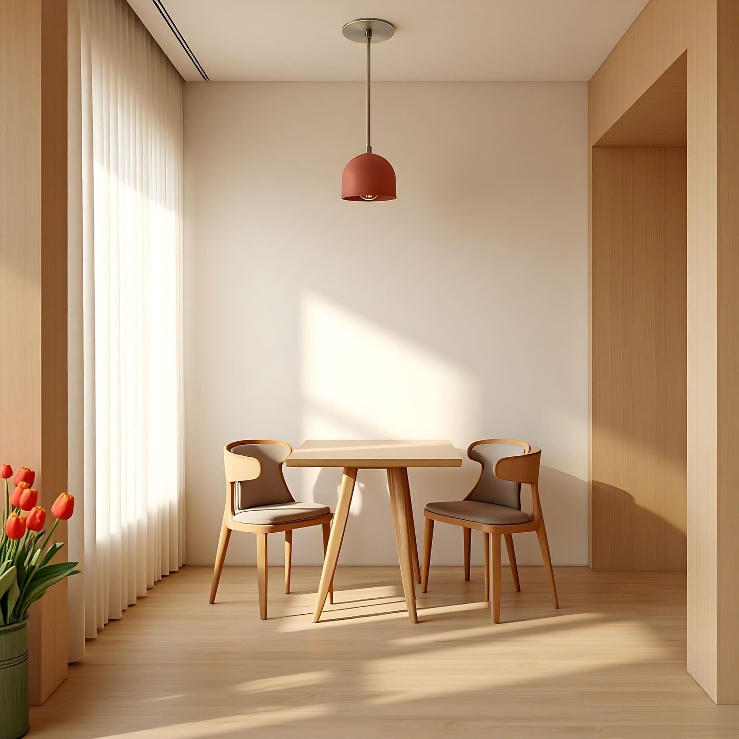 Moderne hanglamp van messing en zwart voor de woonkamer