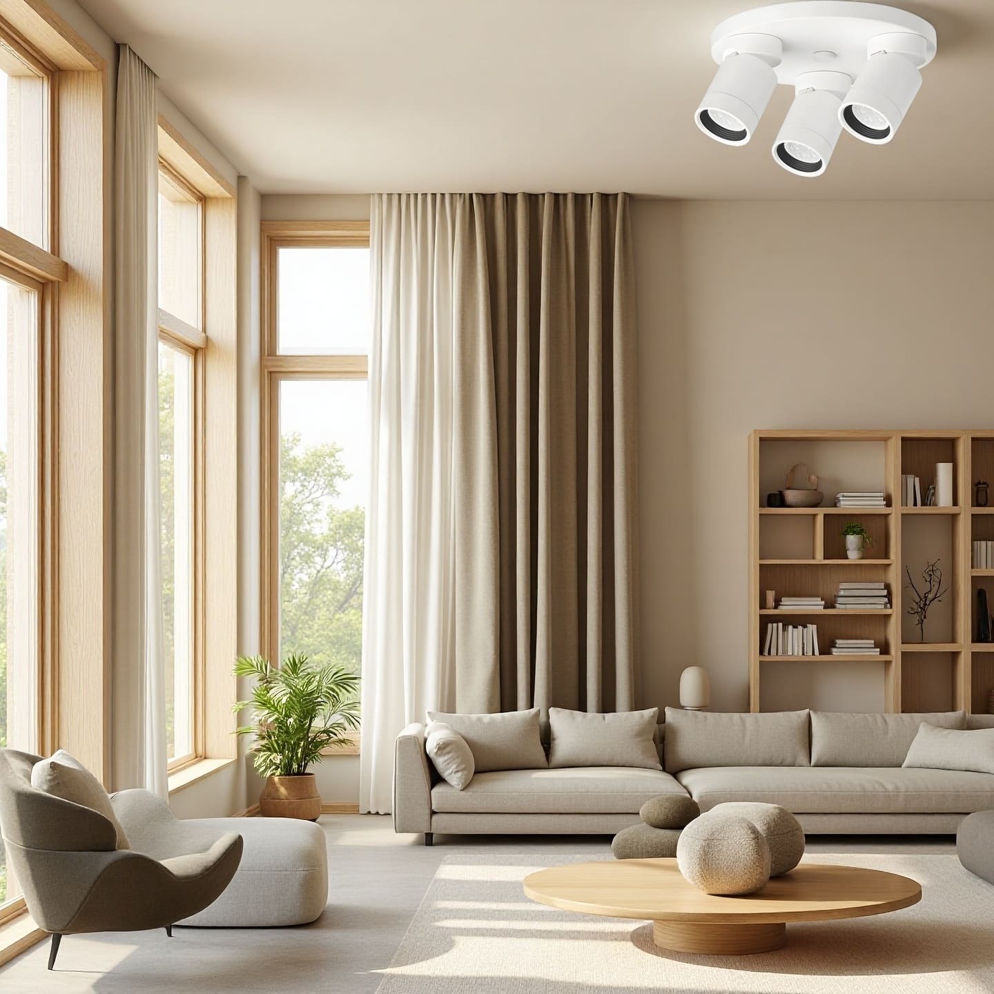 Modern Minimalist Versatile Ajustable Ceiling Spotlight for Living Room
