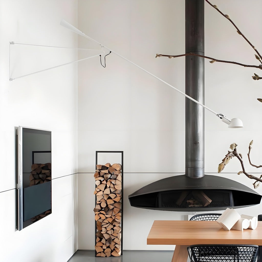 265 Adjustable Metal Long Arm Wall Lamp for Living Room