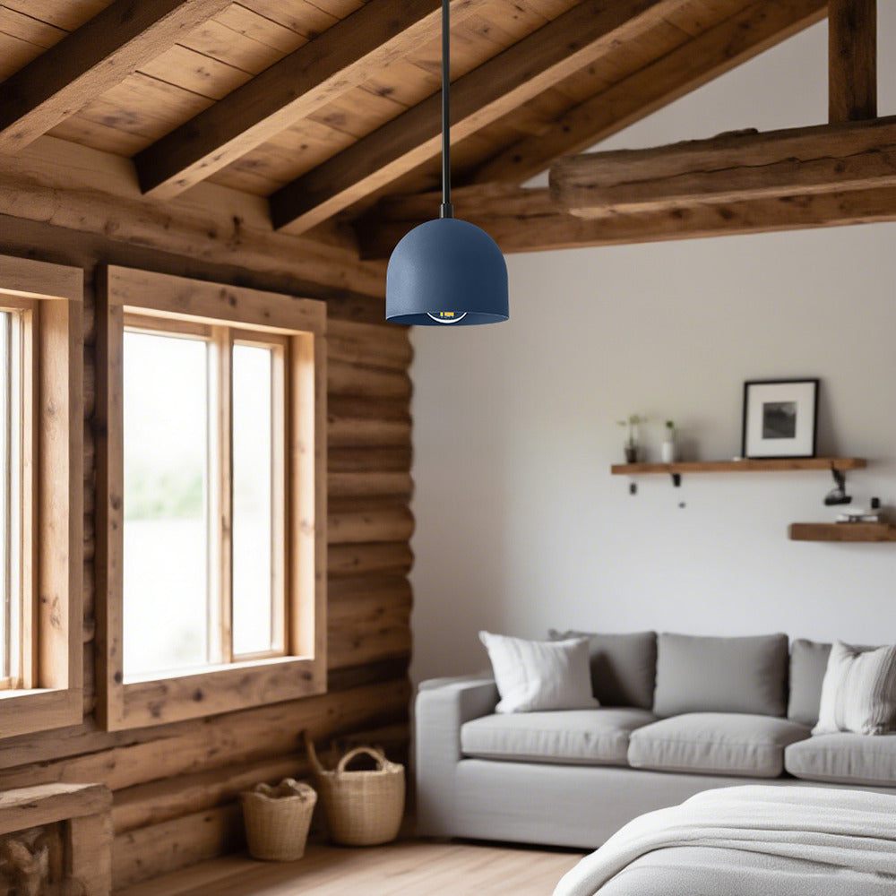 Suspension moderne en laiton et noir pour salon