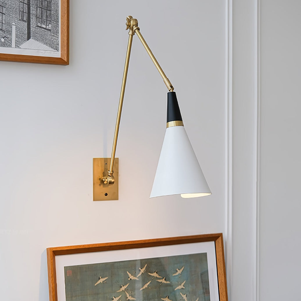 Modern Magari Rocker Arm Wall Lamp – Minimalist Glow for Bedroom or Hallway