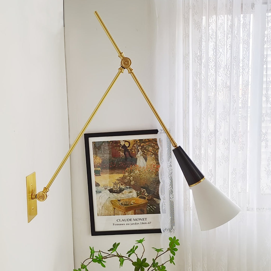 Modern Magari Rocker Arm Wall Lamp – Minimalist Glow for Bedroom or Hallway