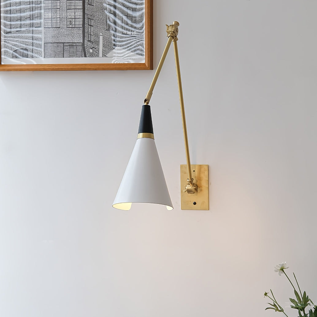 Modern Magari Rocker Arm Wall Lamp – Minimalist Glow for Bedroom or Hallway