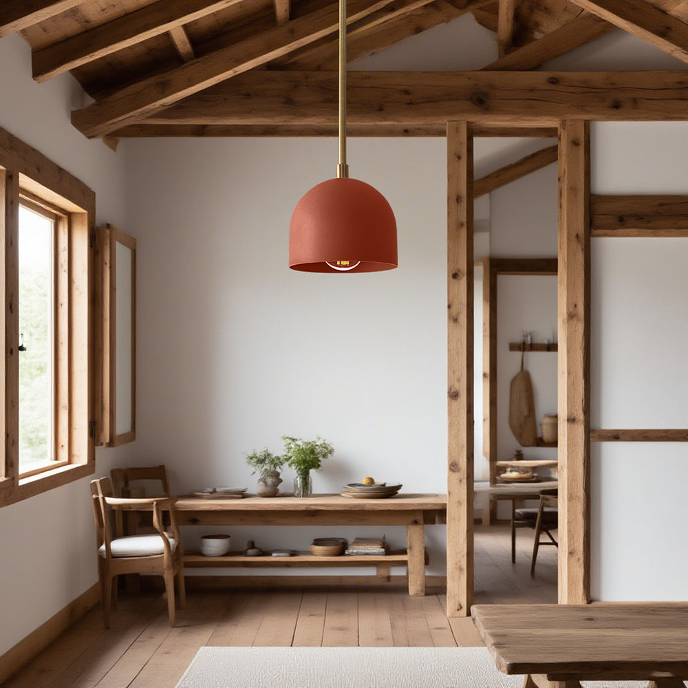 Suspension moderne en laiton et noir pour salon