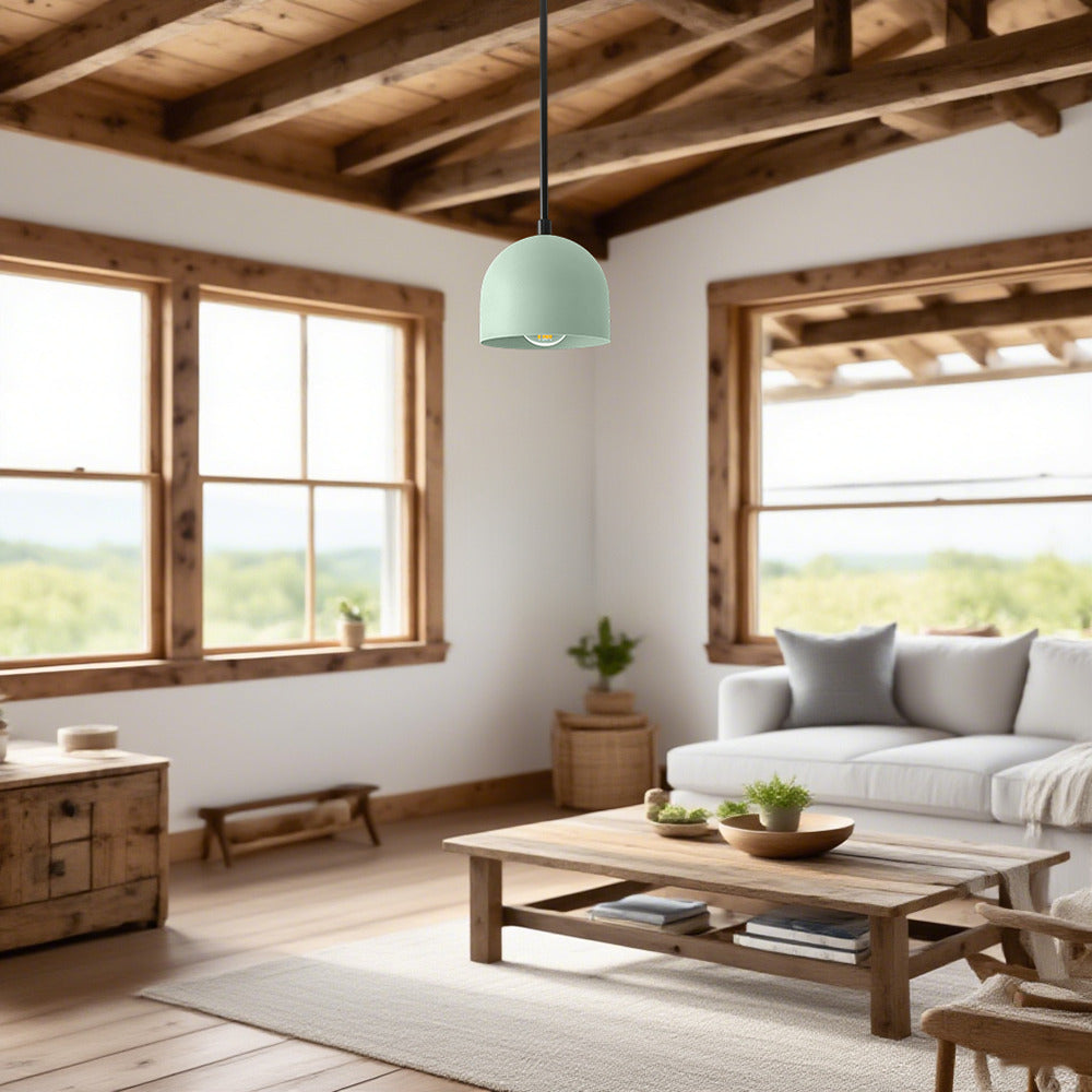 Suspension moderne en laiton et noir pour salon