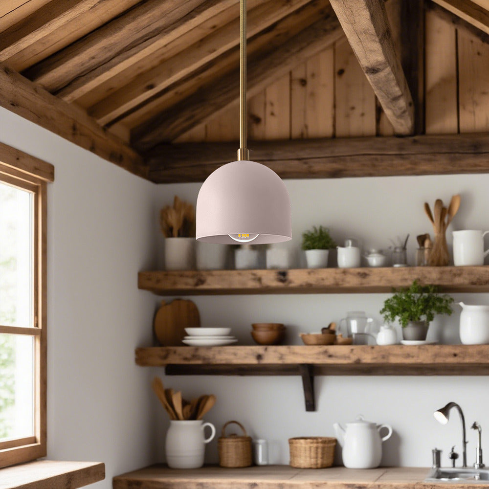 Suspension moderne en laiton et noir pour salon