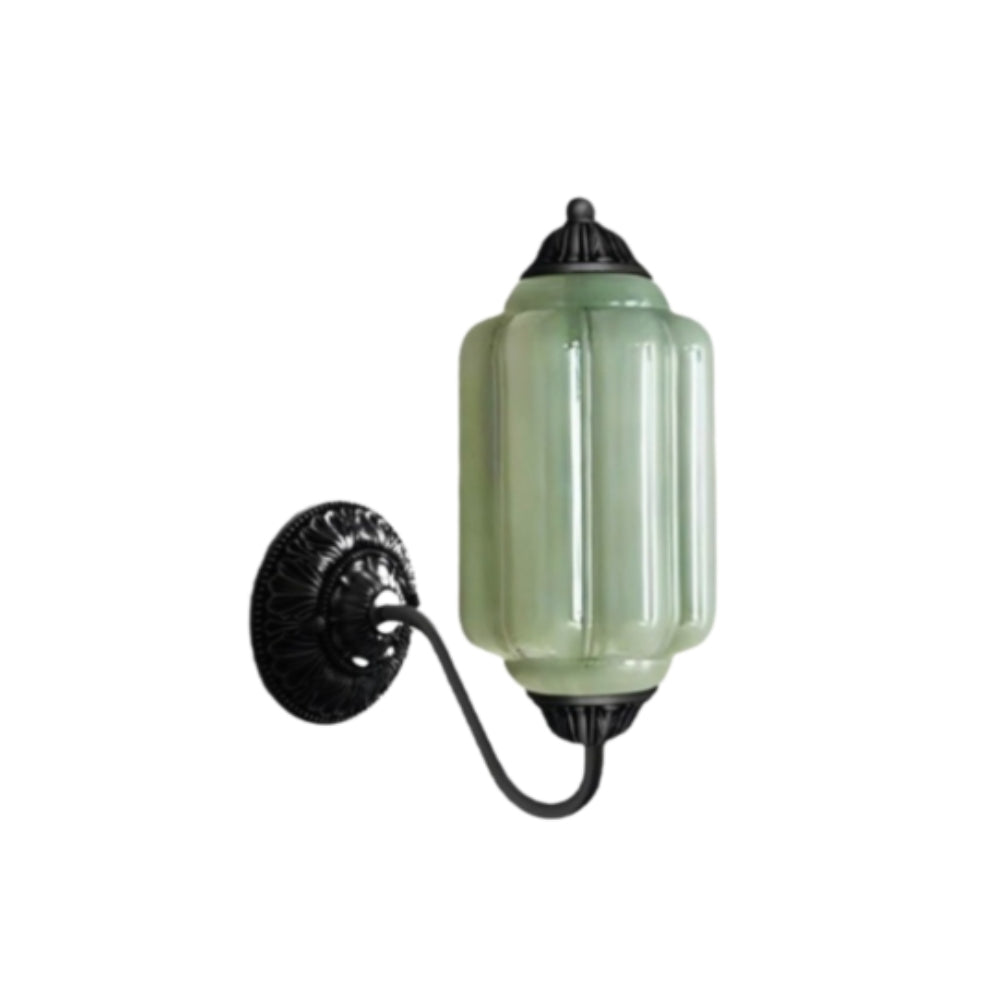 Classic Brass Wall Sconce with Glass Shade - Hallway Lighting