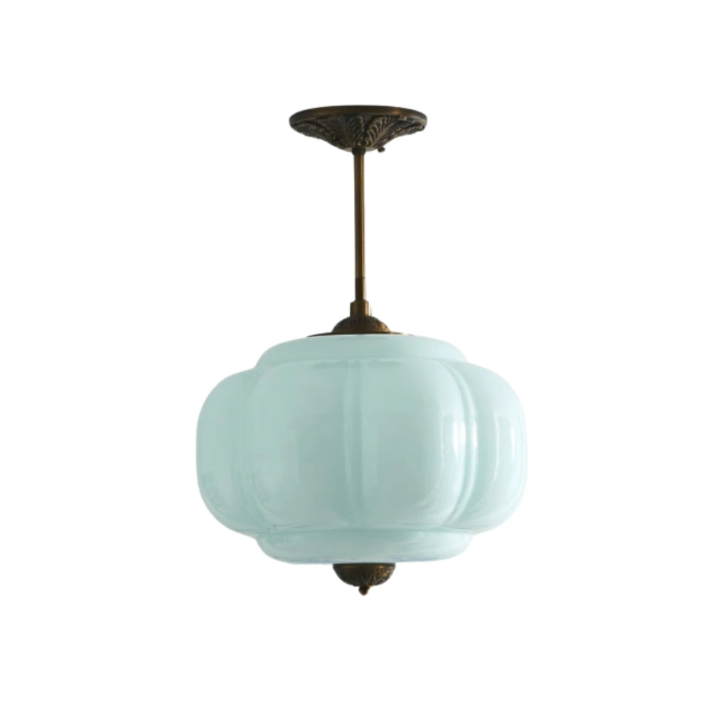 Vintage Glass Ceiling Light – Elegant Semi-Flush Lighting