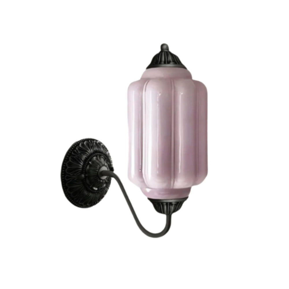 Classic Brass Wall Sconce with Glass Shade - Hallway Lighting