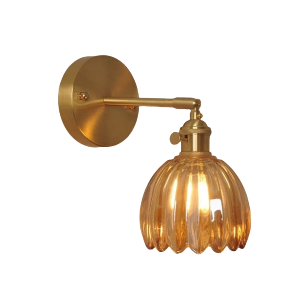 Gilded Tulip Bud Wall Light for Classic Interiors
