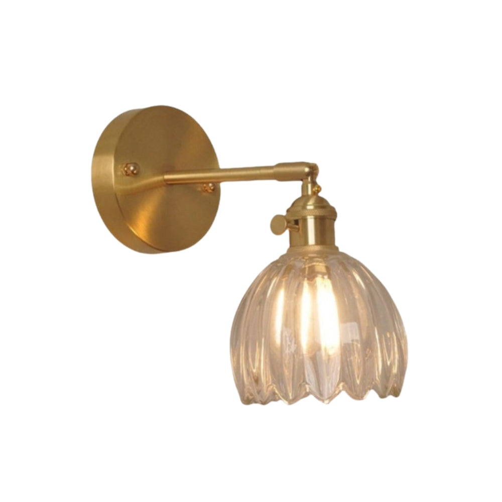 Gilded Tulip Bud Wall Light for Classic Interiors