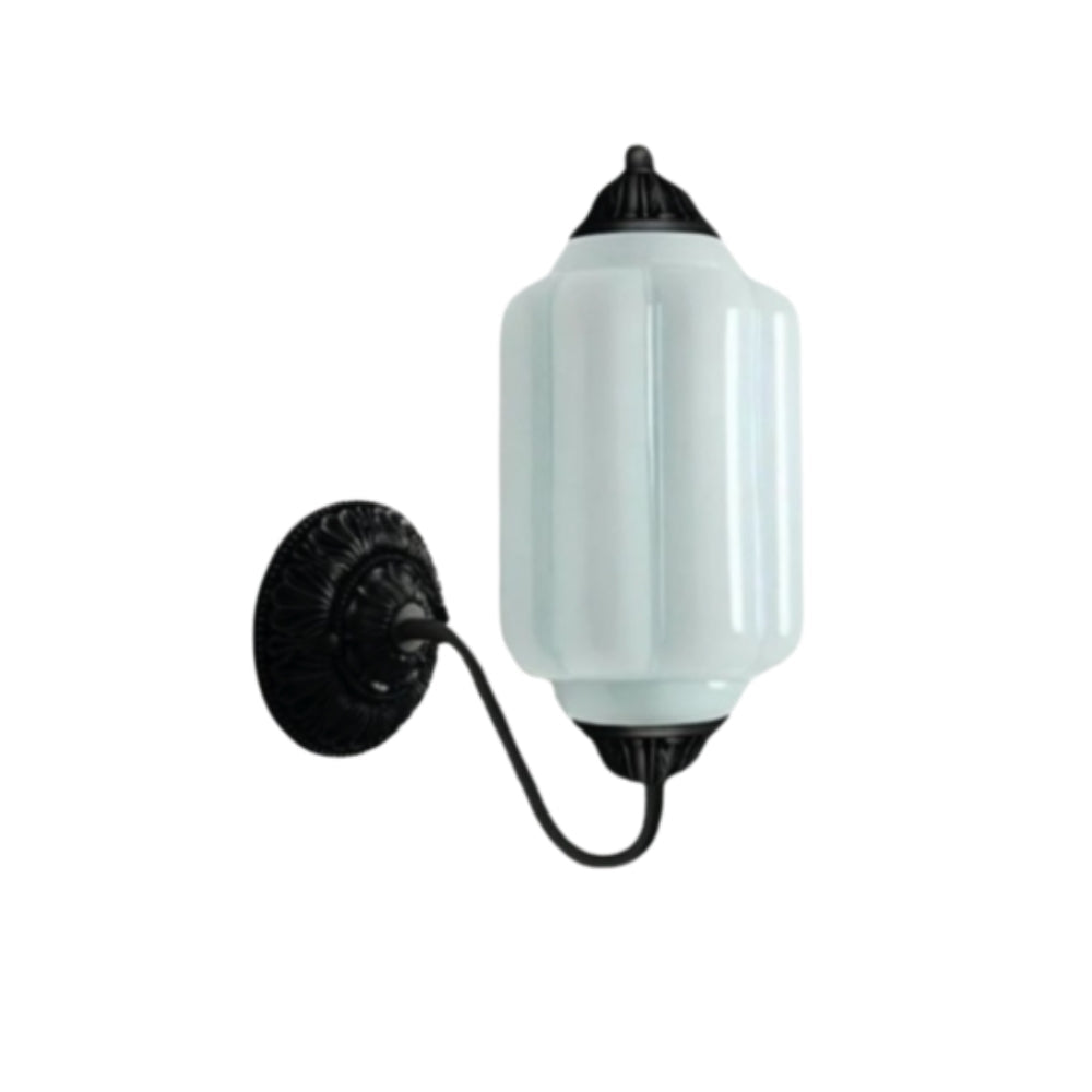 Classic Brass Wall Sconce with Glass Shade - Hallway Lighting