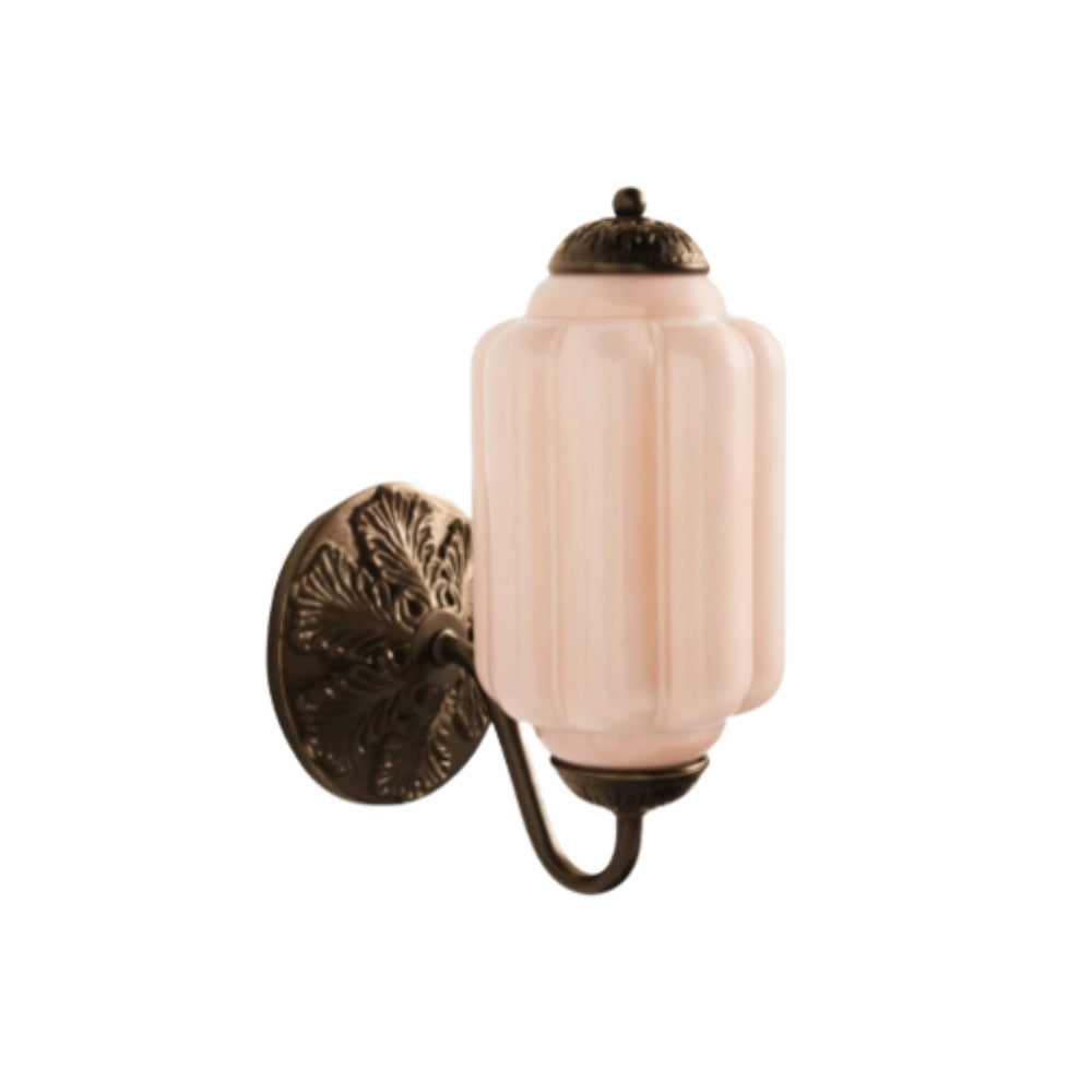 Classic Brass Wall Sconce with Glass Shade - Hallway Lighting
