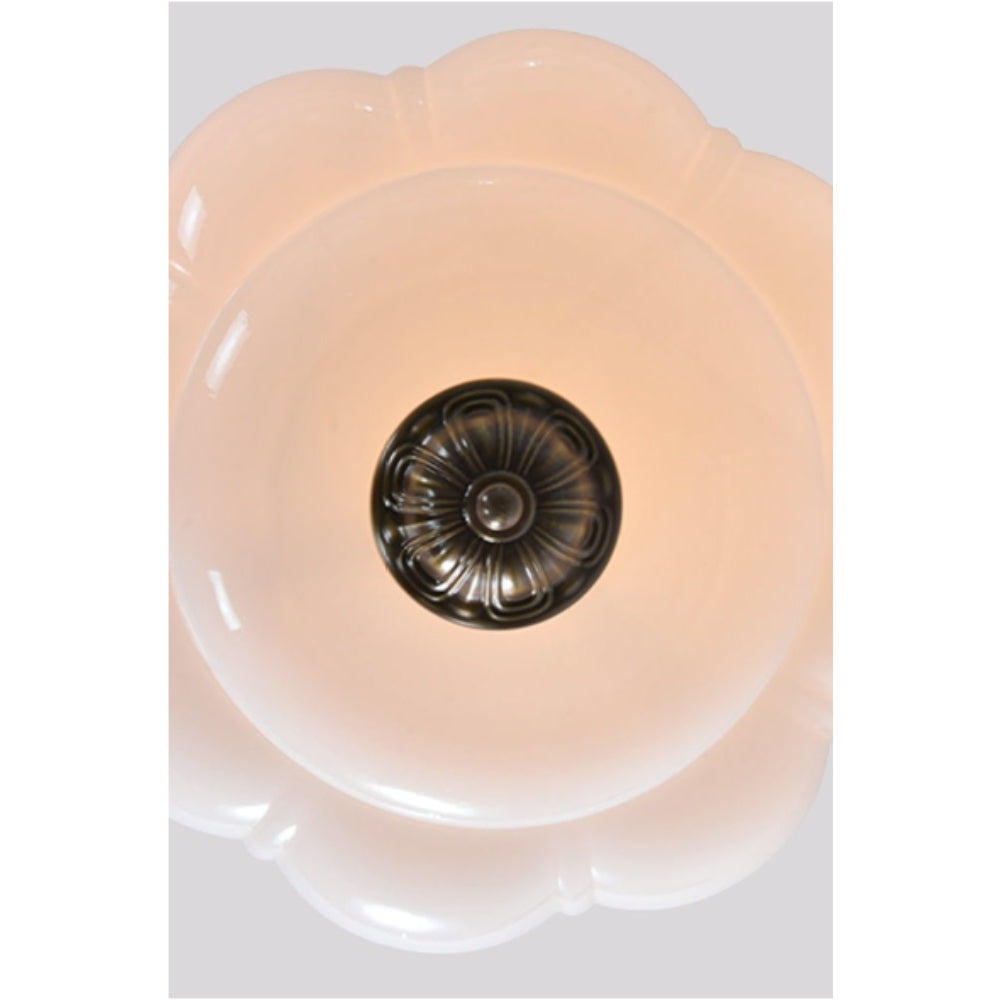 Vintage Glass Ceiling Light – Elegant Semi-Flush Lighting