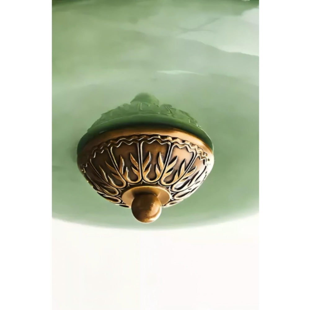 Vintage Glass Ceiling Light – Elegant Semi-Flush Lighting