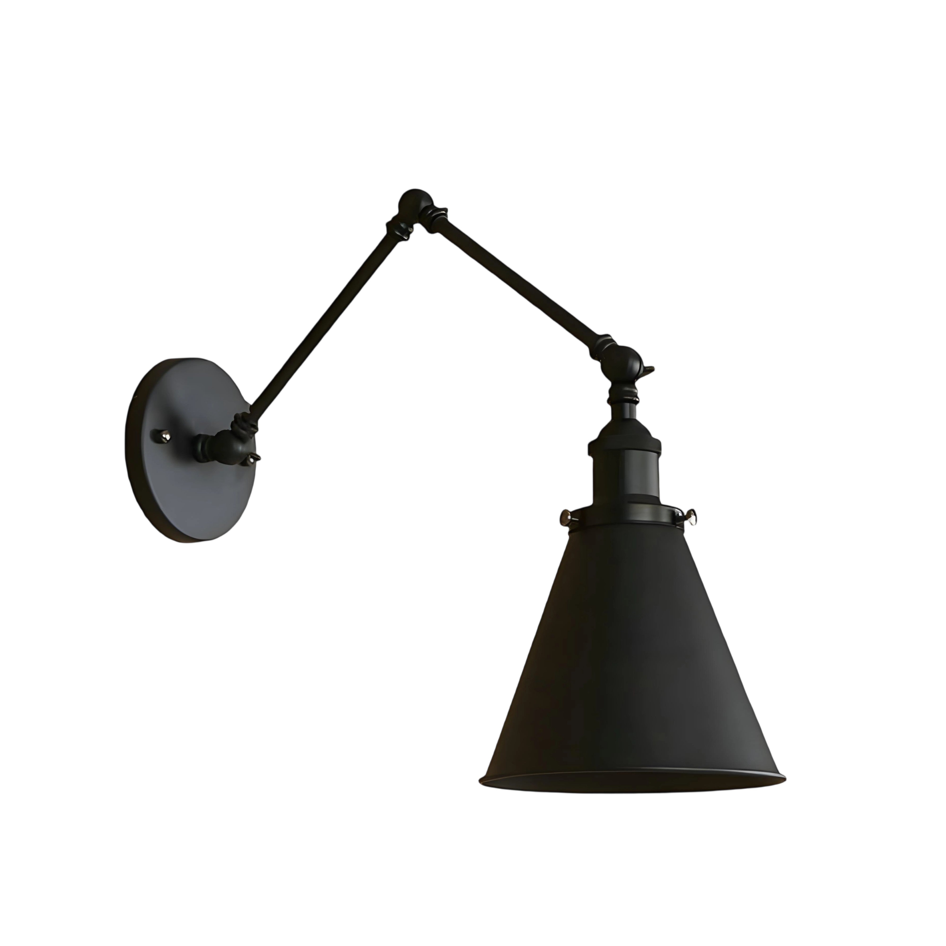 Verstelbare wandlamp van metaal voor de woonkamer