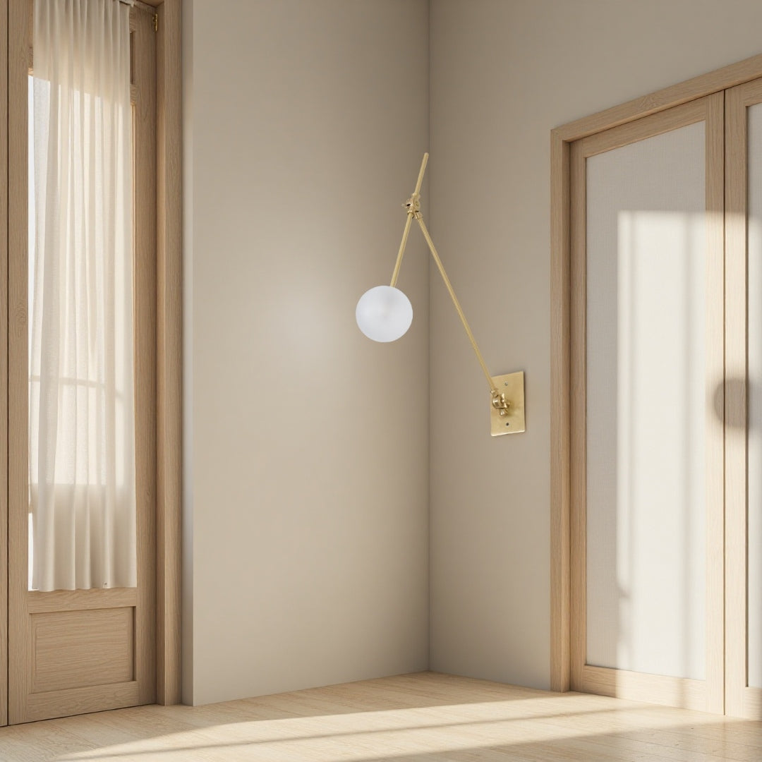 Modern Maybe Adjustable Rocker Arm Wall Light – Subtle Lighting for Serene Interiors