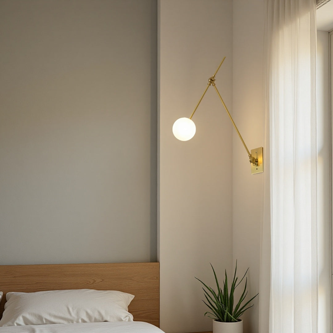 Modern Maybe Adjustable Rocker Arm Wall Light – Subtle Lighting for Serene Interiors