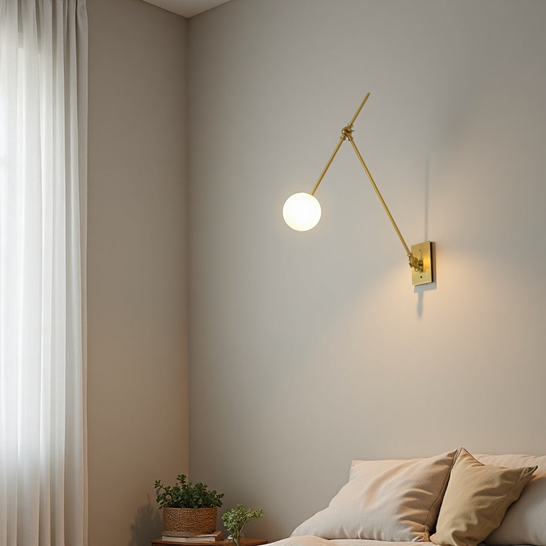 Modern Maybe Adjustable Rocker Arm Wall Light – Subtle Lighting for Serene Interiors