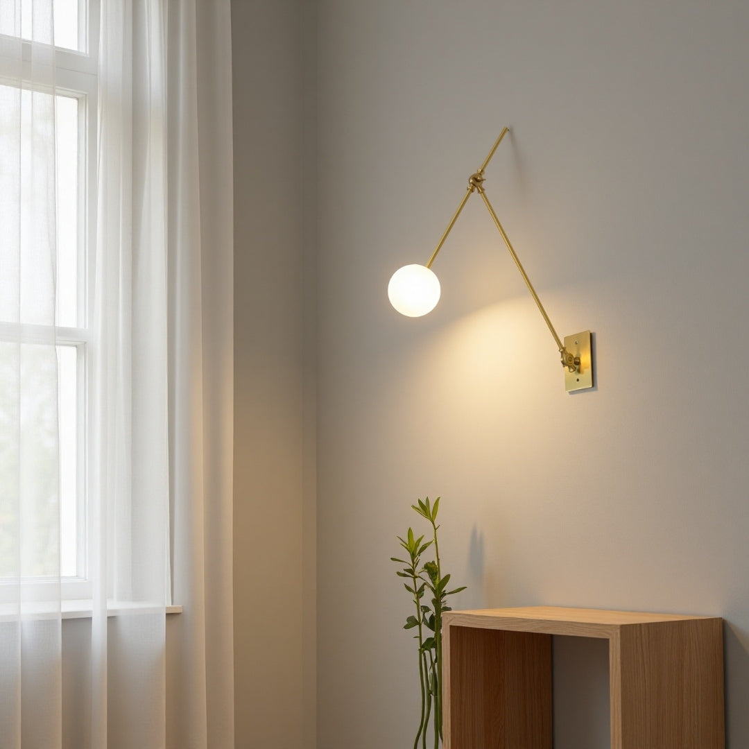 Modern Maybe Adjustable Rocker Arm Wall Light – Subtle Lighting for Serene Interiors