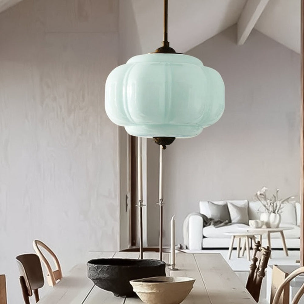 Vintage Glass Ceiling Light – Elegant Semi-Flush Lighting