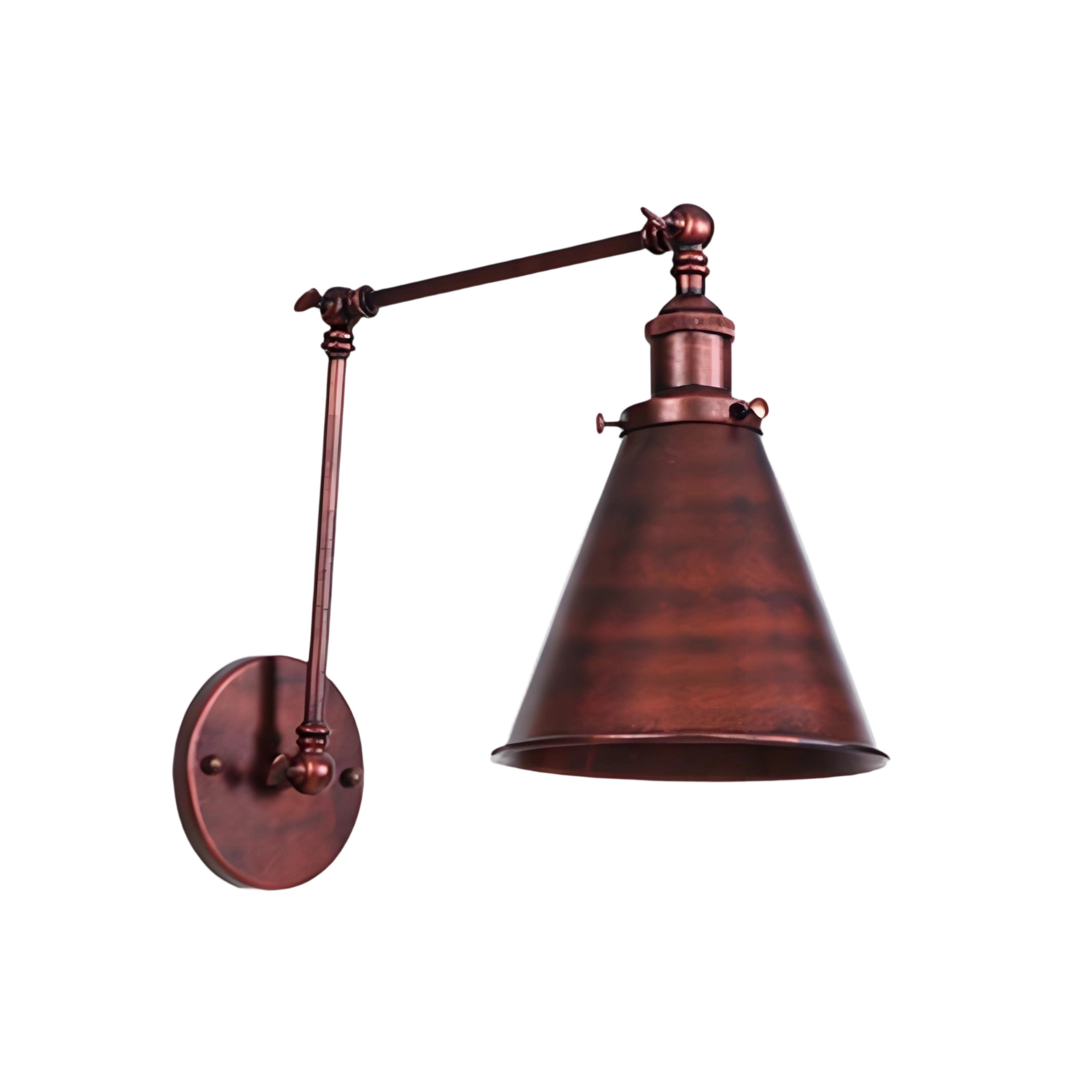 Verstelbare wandlamp van metaal voor de woonkamer