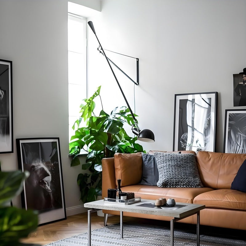 265 Adjustable Metal Long Arm Wall Lamp for Living Room