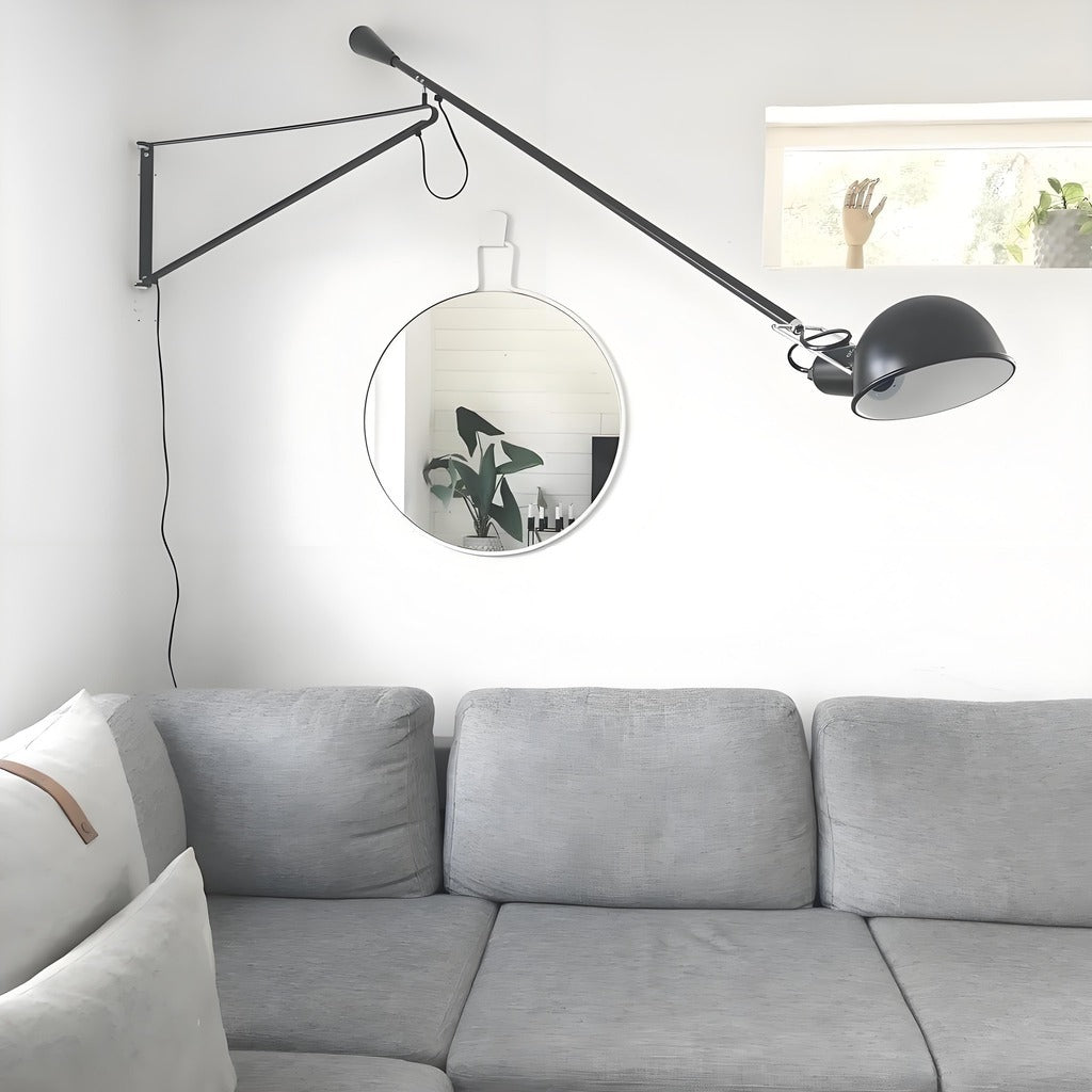 265 Adjustable Metal Long Arm Wall Lamp for Living Room