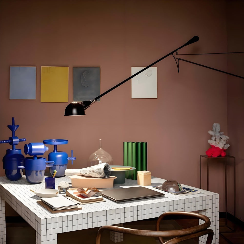 265 Adjustable Metal Long Arm Wall Lamp for Living Room