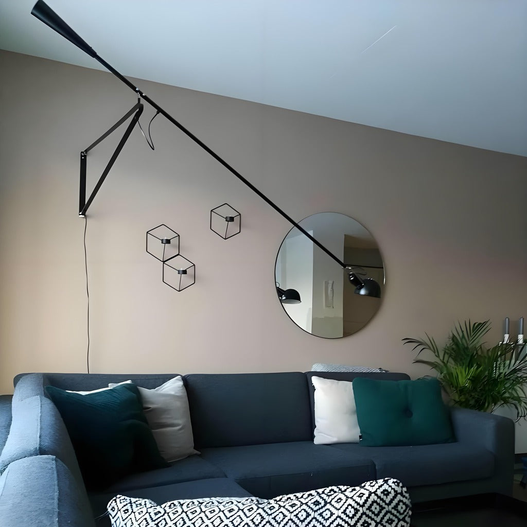 265 Adjustable Metal Long Arm Wall Lamp for Living Room