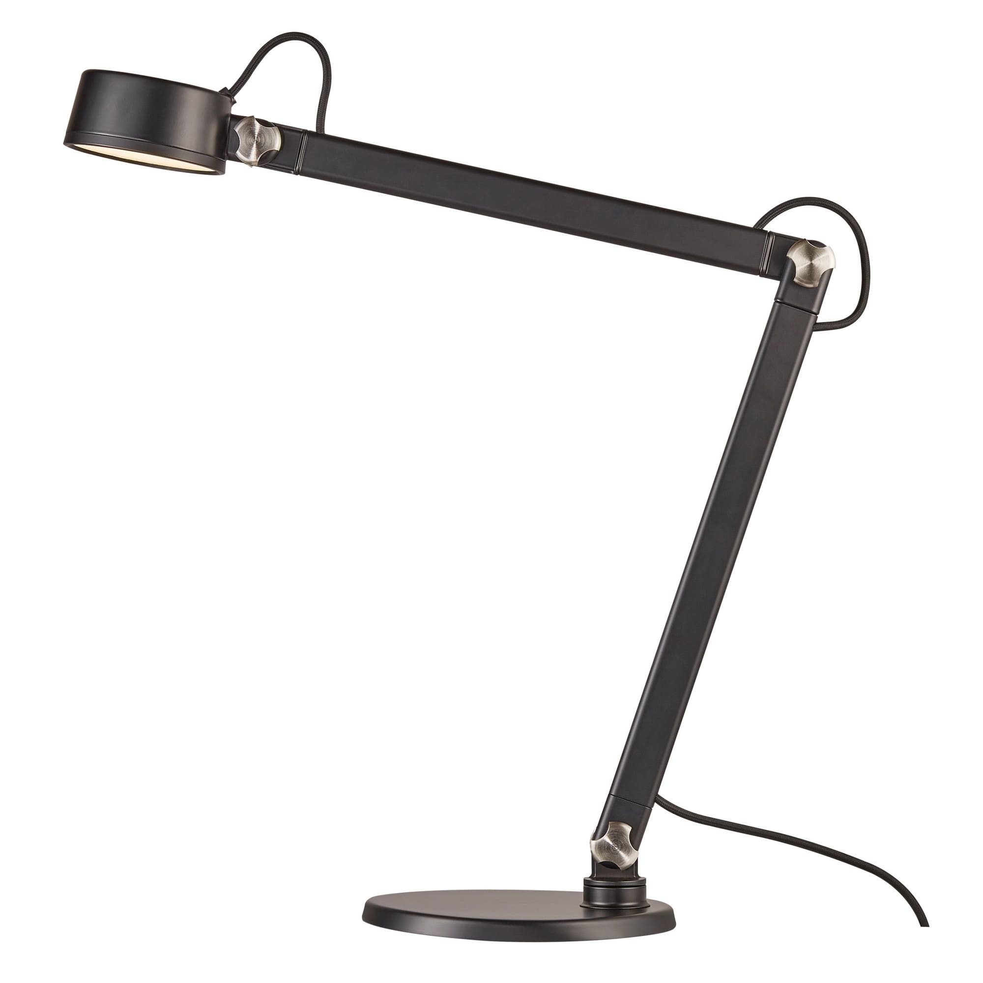 Modern Black Metal Ajustable LED Table Lamp for Living Room