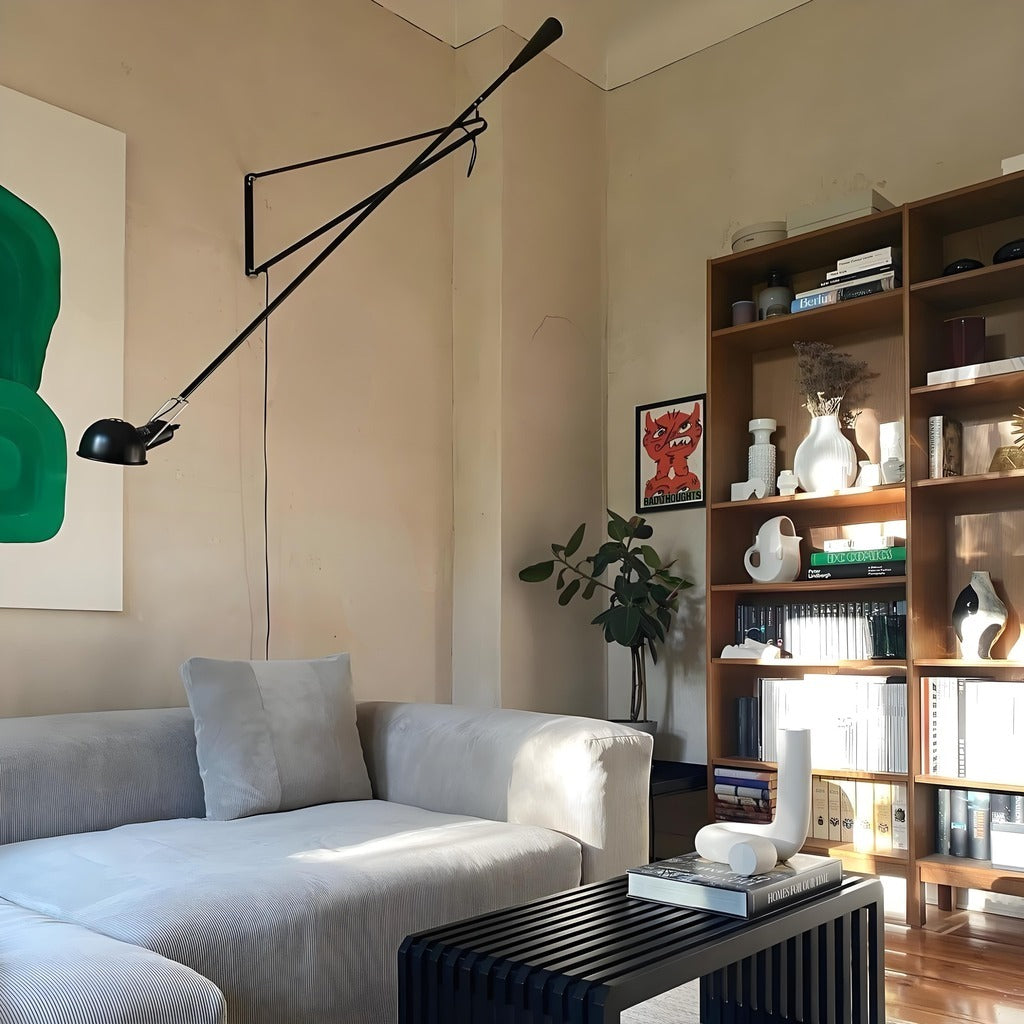 265 Adjustable Metal Long Arm Wall Lamp for Living Room
