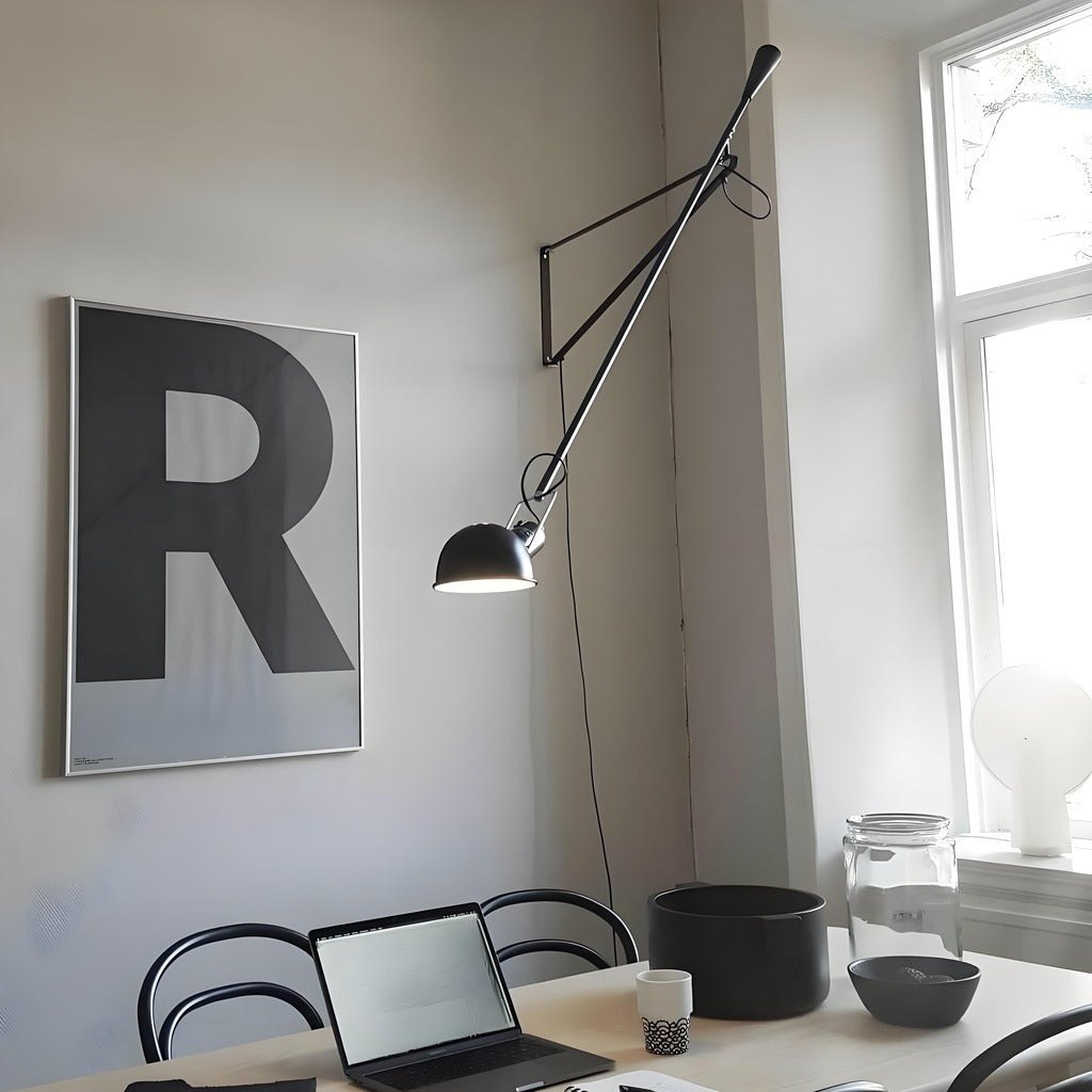 265 Adjustable Metal Long Arm Wall Lamp for Living Room