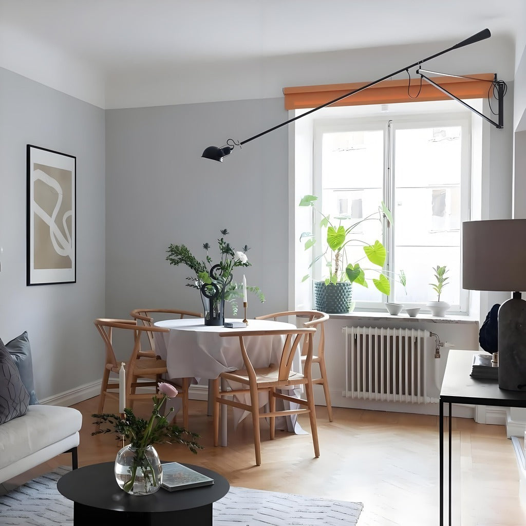 265 Adjustable Metal Long Arm Wall Lamp for Living Room