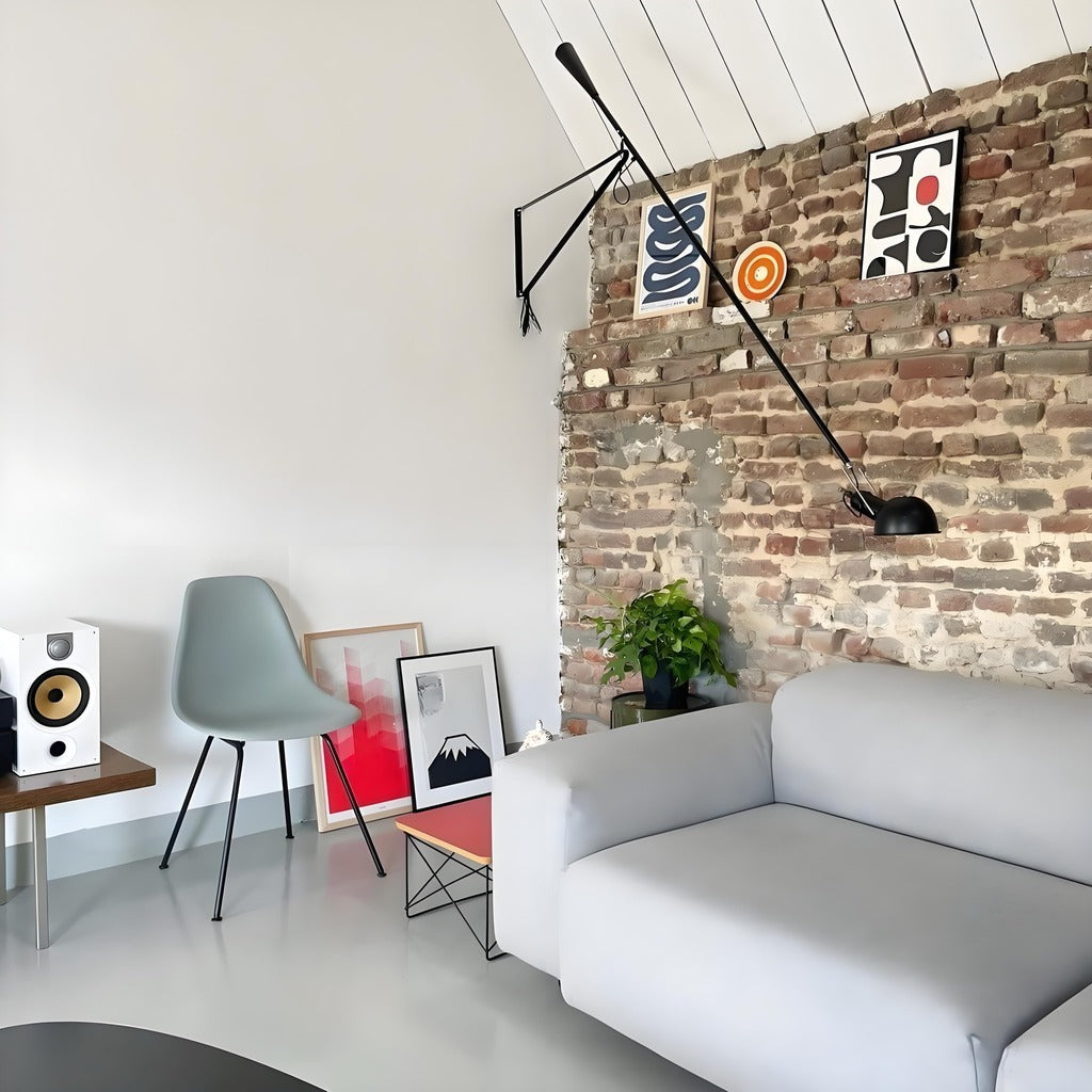 265 Adjustable Metal Long Arm Wall Lamp for Living Room