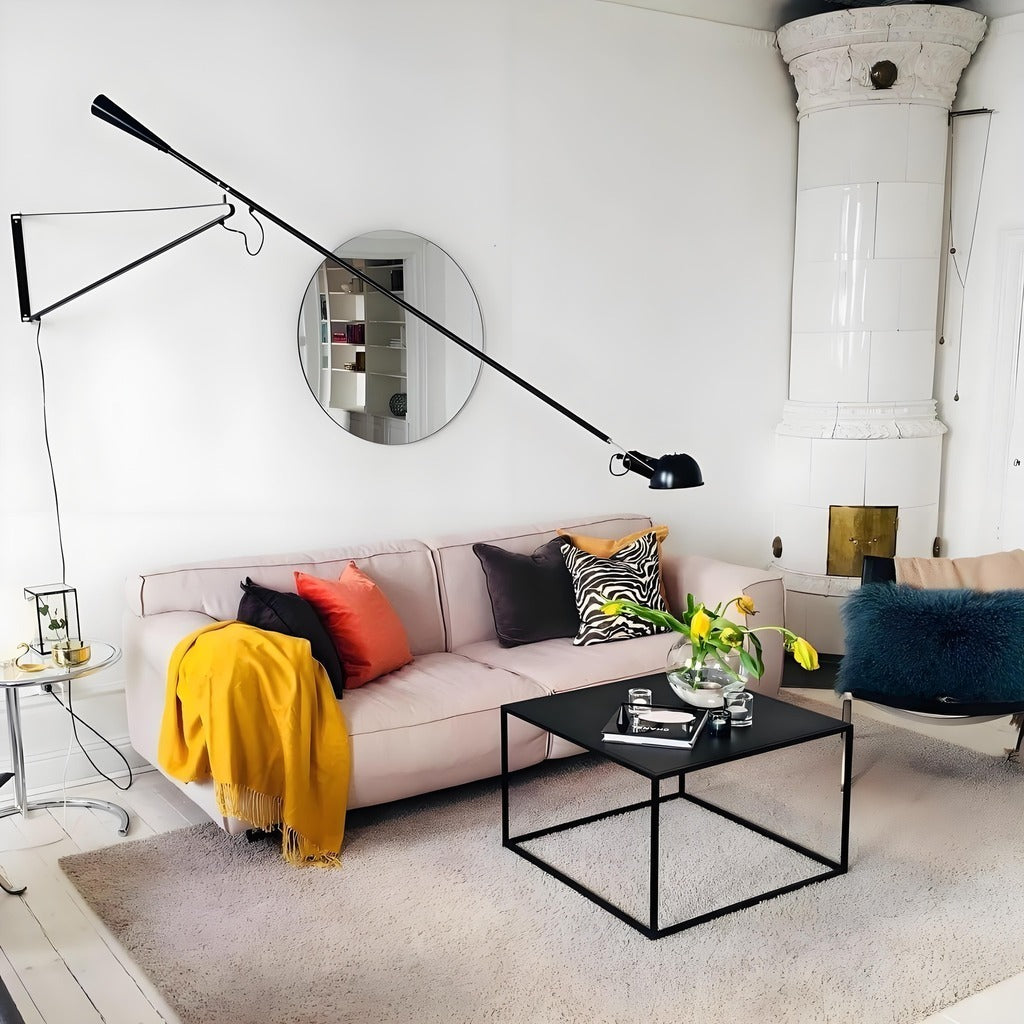 265 Adjustable Metal Long Arm Wall Lamp for Living Room
