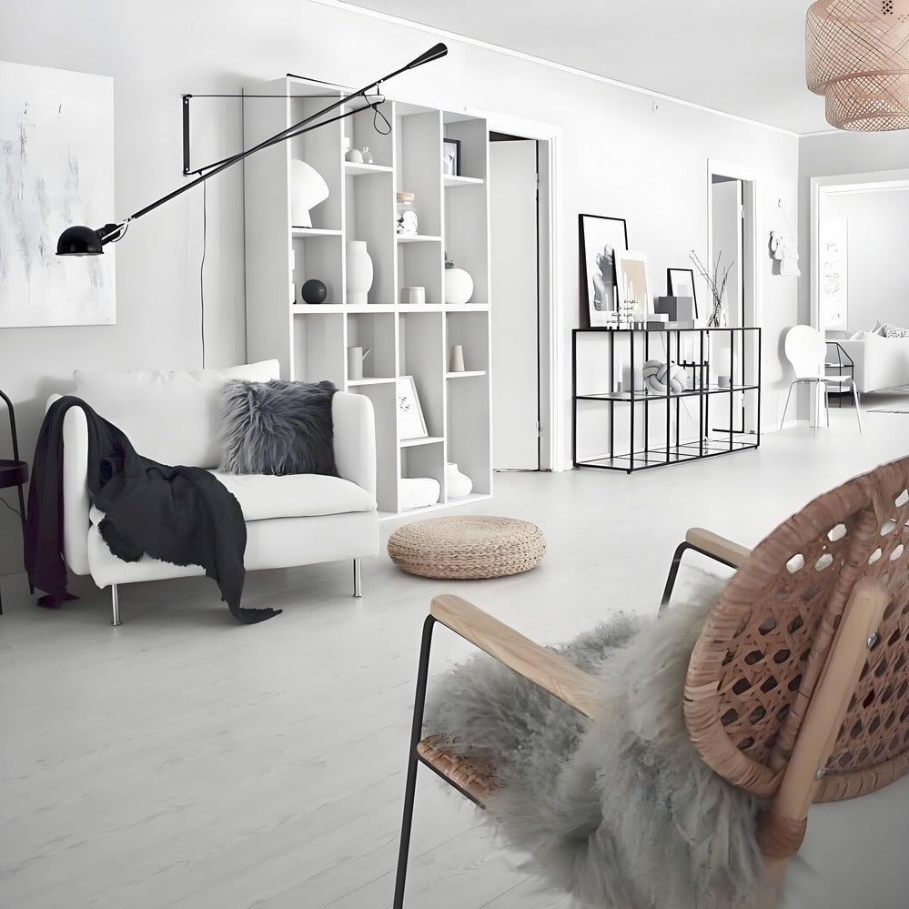 265 Adjustable Metal Long Arm Wall Lamp for Living Room