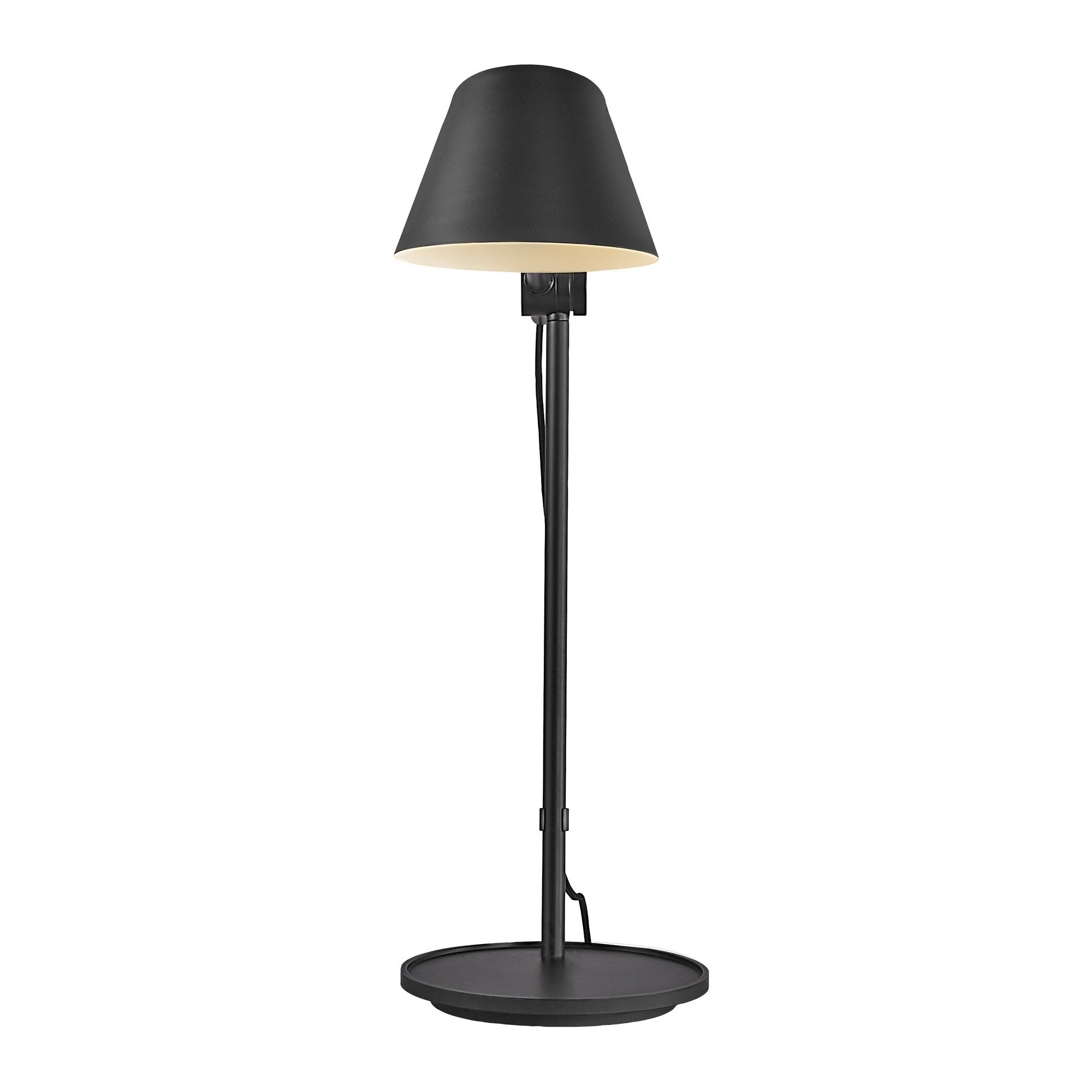 Lampe de table minimaliste noire réglable pour la maison et le bureau