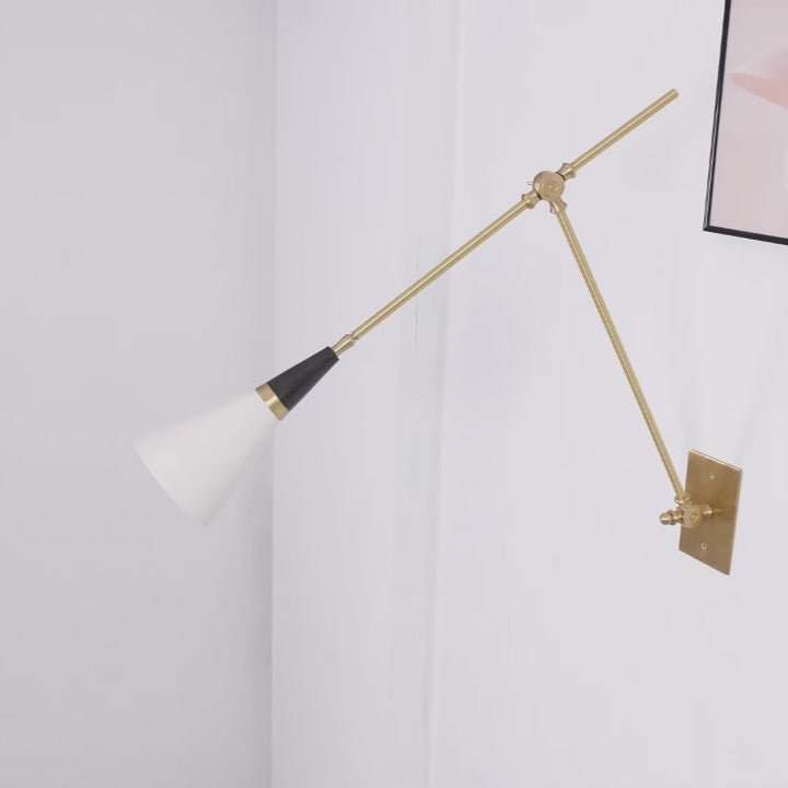 Modern Magari Rocker Arm Wall Lamp – Minimalist Glow for Bedroom or Hallway