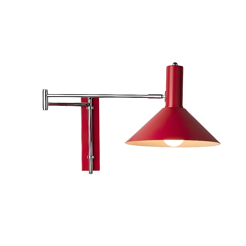 Applique murale moderne réglable avec base chromée pour chambre à coucher